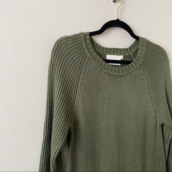 Anthro “Yoon” Knit/Faux Leather Tunic Sweater - Picture 5 of 9